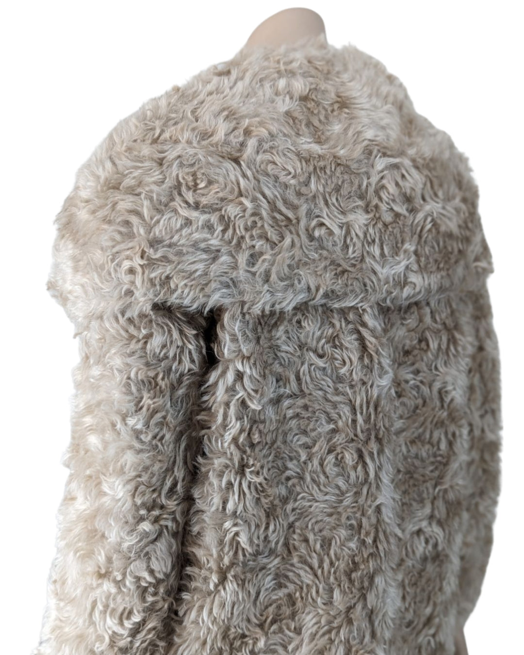 Prada F/W 2007 Beige Faux Fur Coat