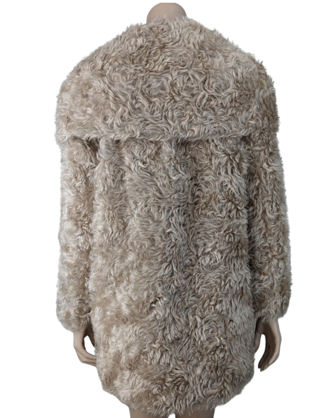 Prada F/W 2007 Beige Faux Fur Coat