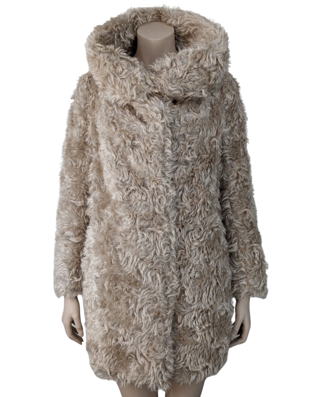 Prada F/W 2007 Beige Faux Fur Coat