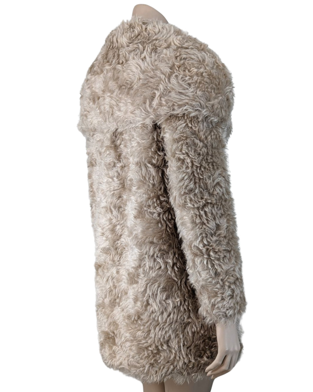 Prada F/W 2007 Beige Faux Fur Coat