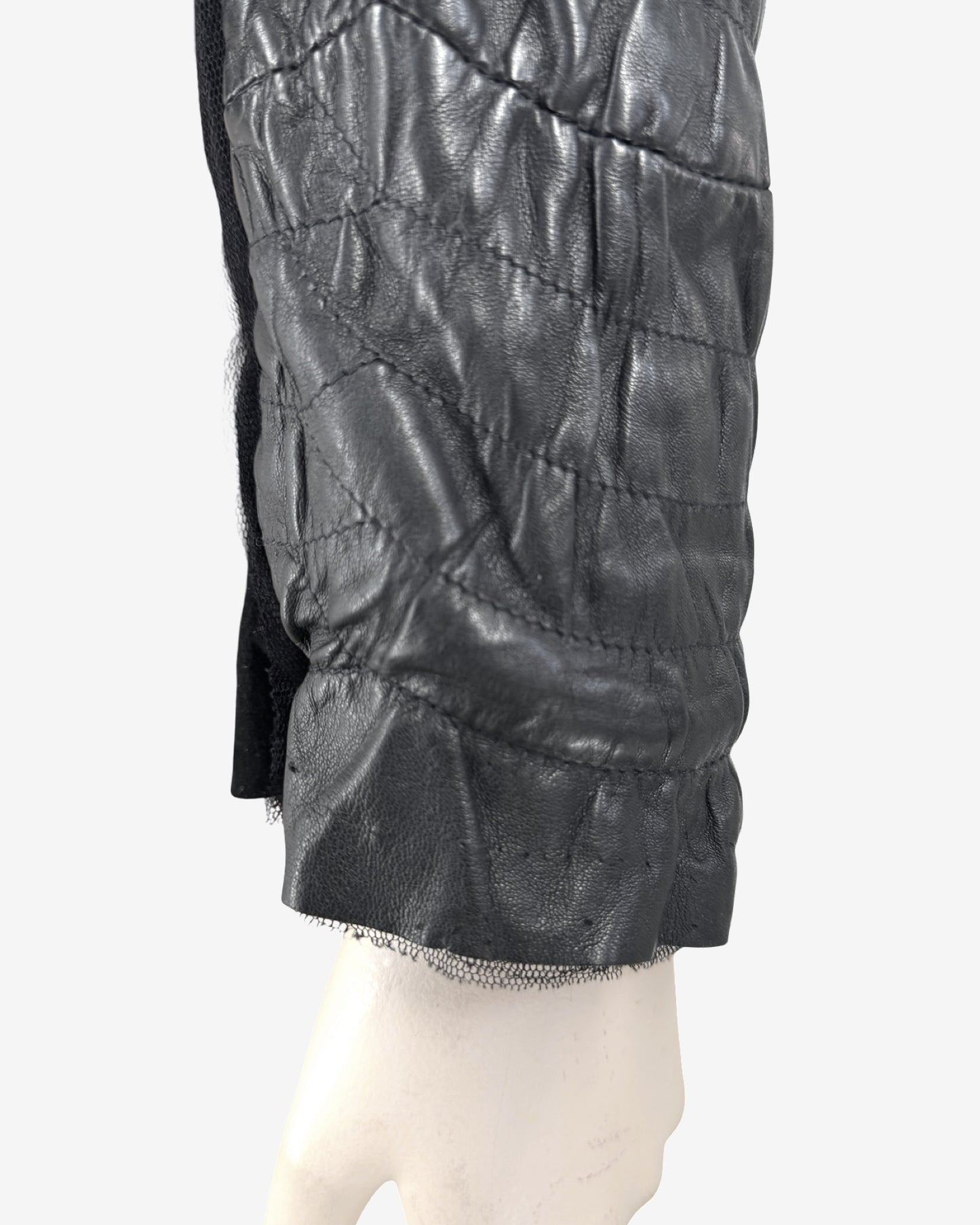 Roberto Cavalli Crocodile Embossed Leather Jacket