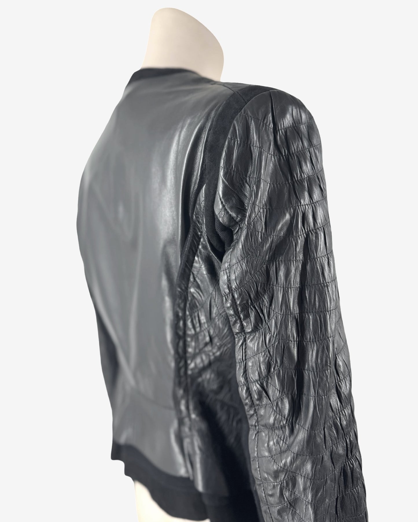 Roberto Cavalli Crocodile Embossed Leather Jacket