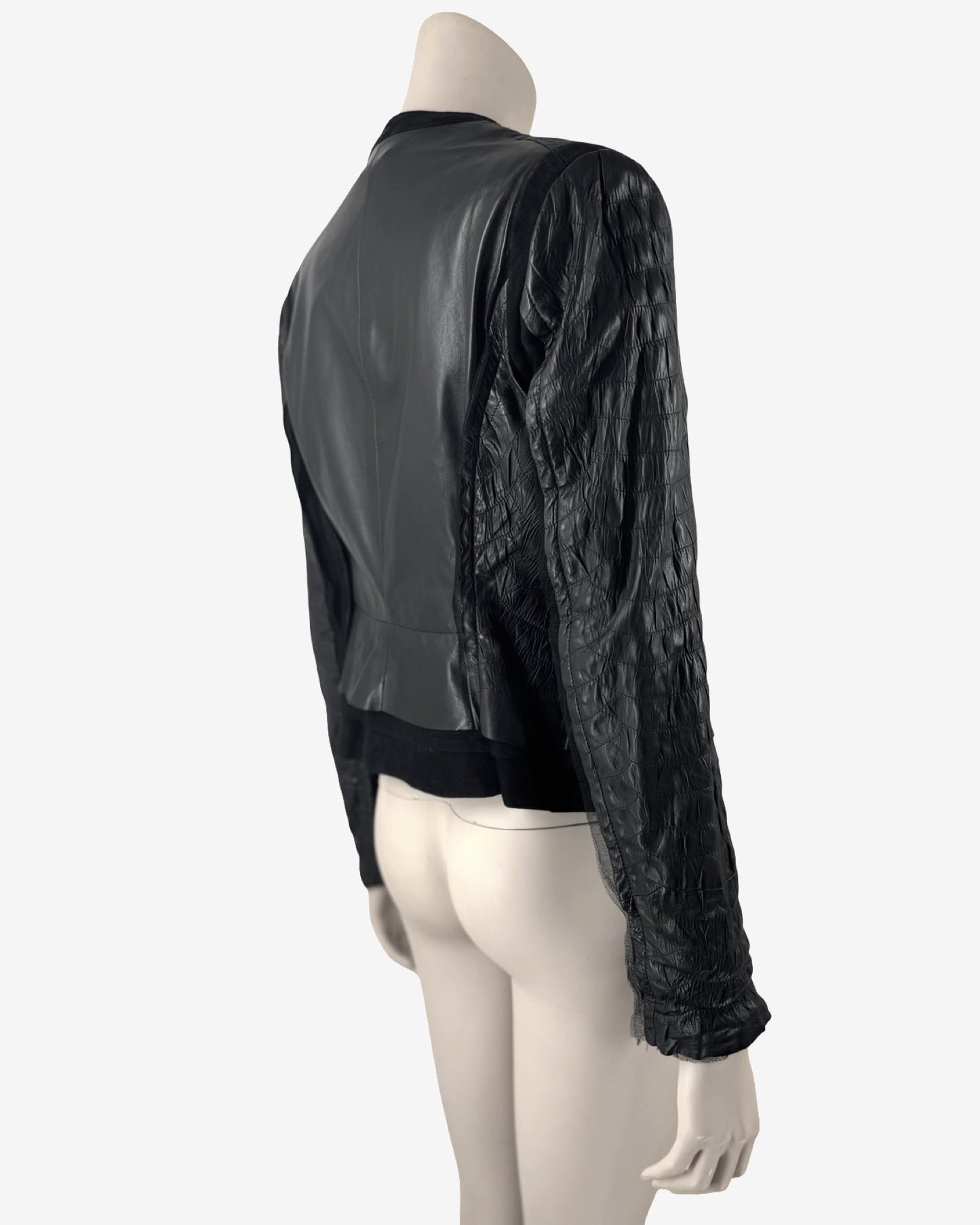 Roberto Cavalli Crocodile Embossed Leather Jacket