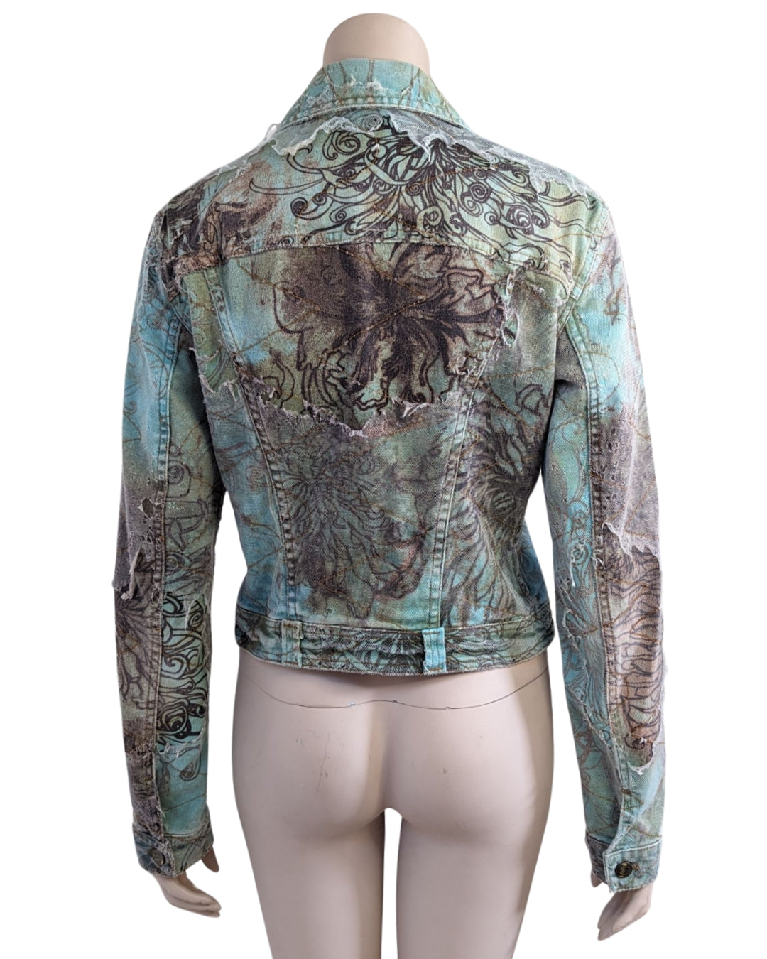 Just Cavalli Zombie Distress Denim Jacket