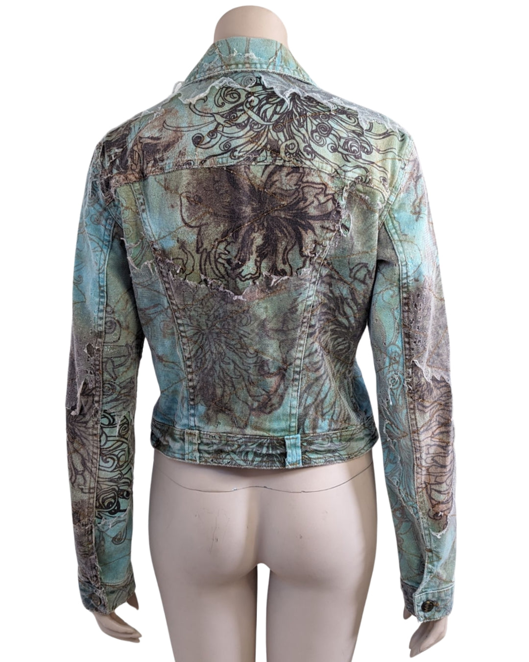 Just Cavalli Zombie Distress Denim Jacket