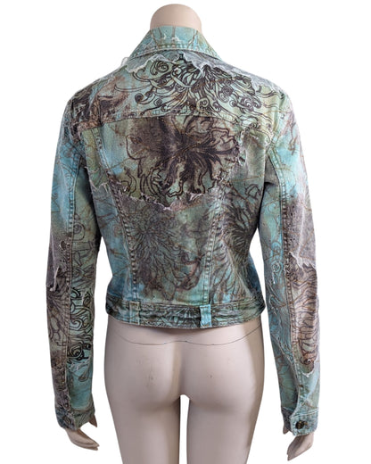 Just Cavalli Zombie Distress Denim Jacket