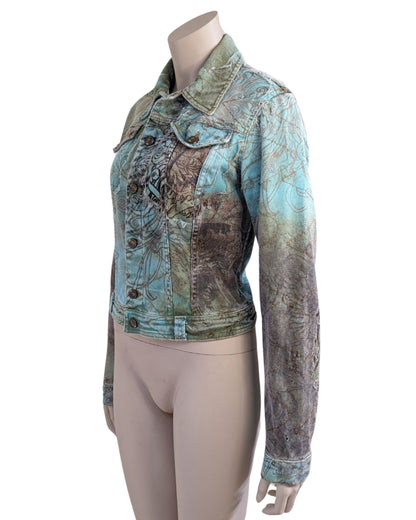 Just Cavalli Zombie Distress Denim Jacket