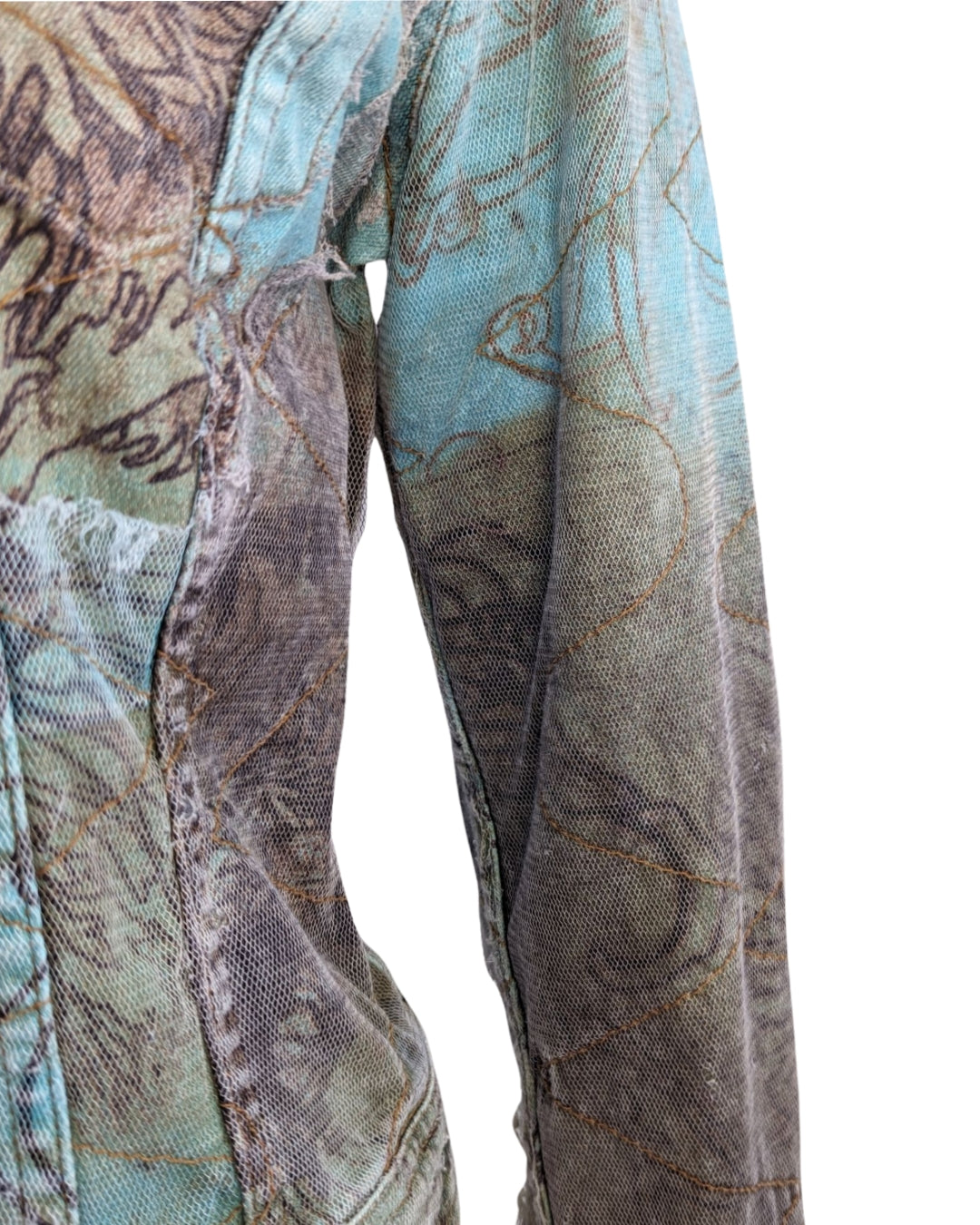 Just Cavalli Zombie Distress Denim Jacket