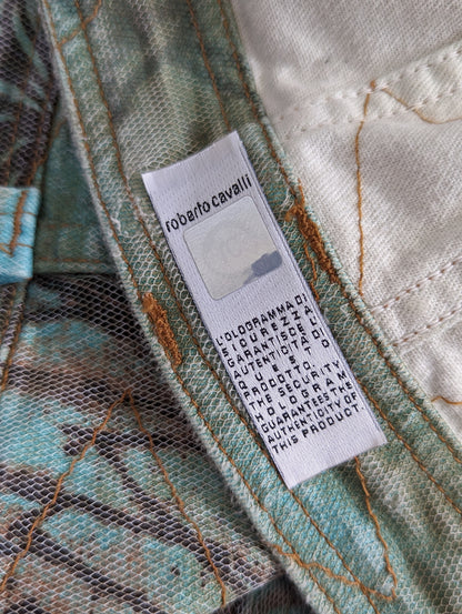 Just Cavalli Zombie Distress Denim Jacket