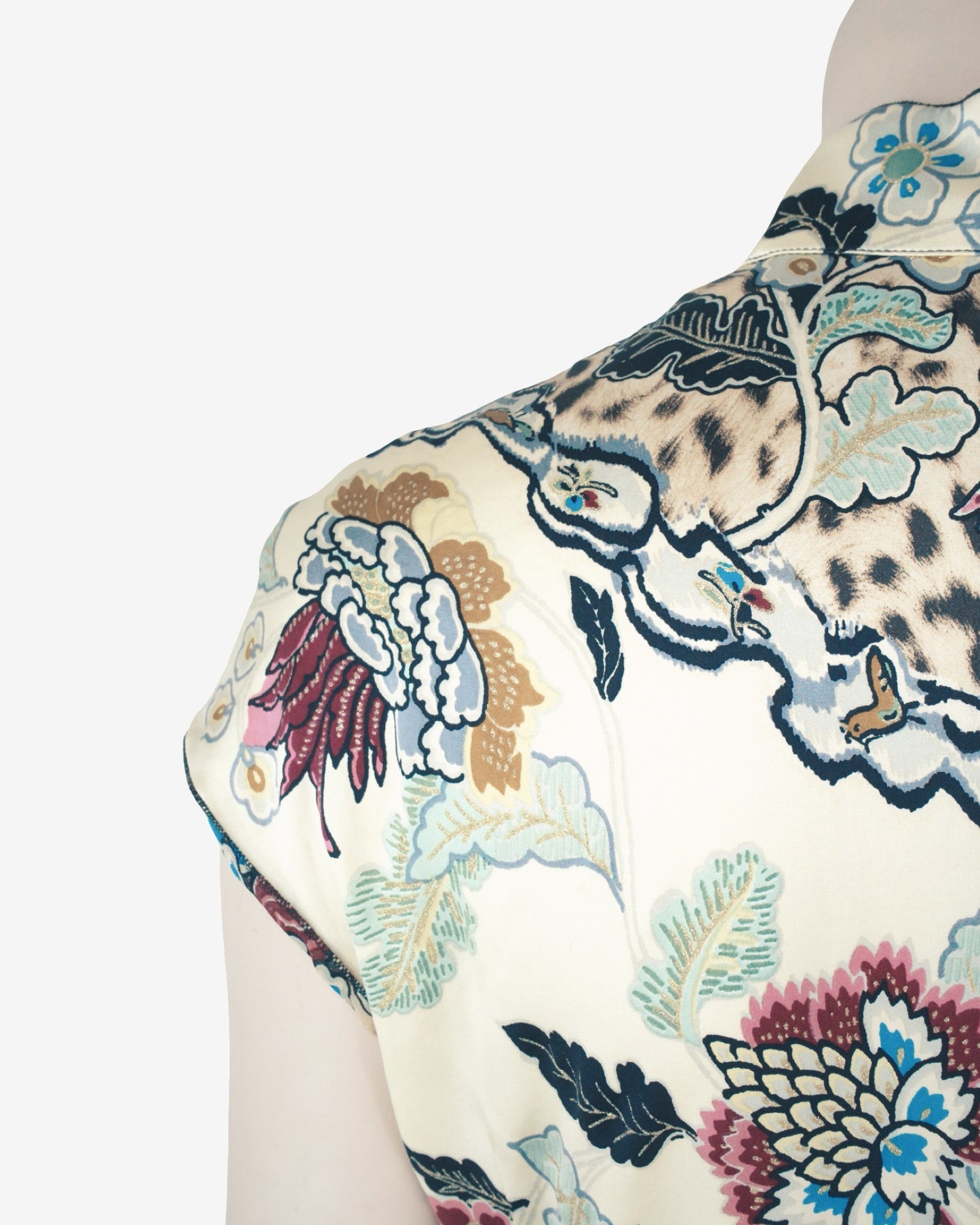 Roberto Cavalli - S/S 2003 Iconic Chinoiserie Silk Nacre Dress