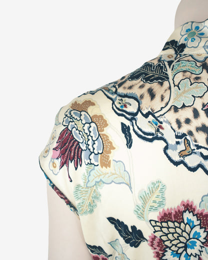 Roberto Cavalli - S/S 2003 Iconic Chinoiserie Silk Nacre Dress