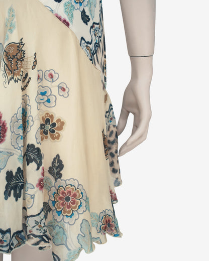 Roberto Cavalli - S/S 2003 Iconic Chinoiserie Silk Nacre Dress