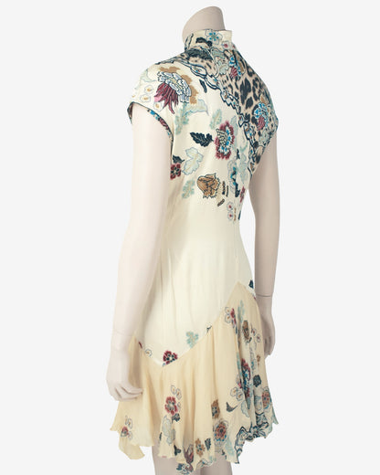 Roberto Cavalli - S/S 2003 Iconic Chinoiserie Silk Nacre Dress
