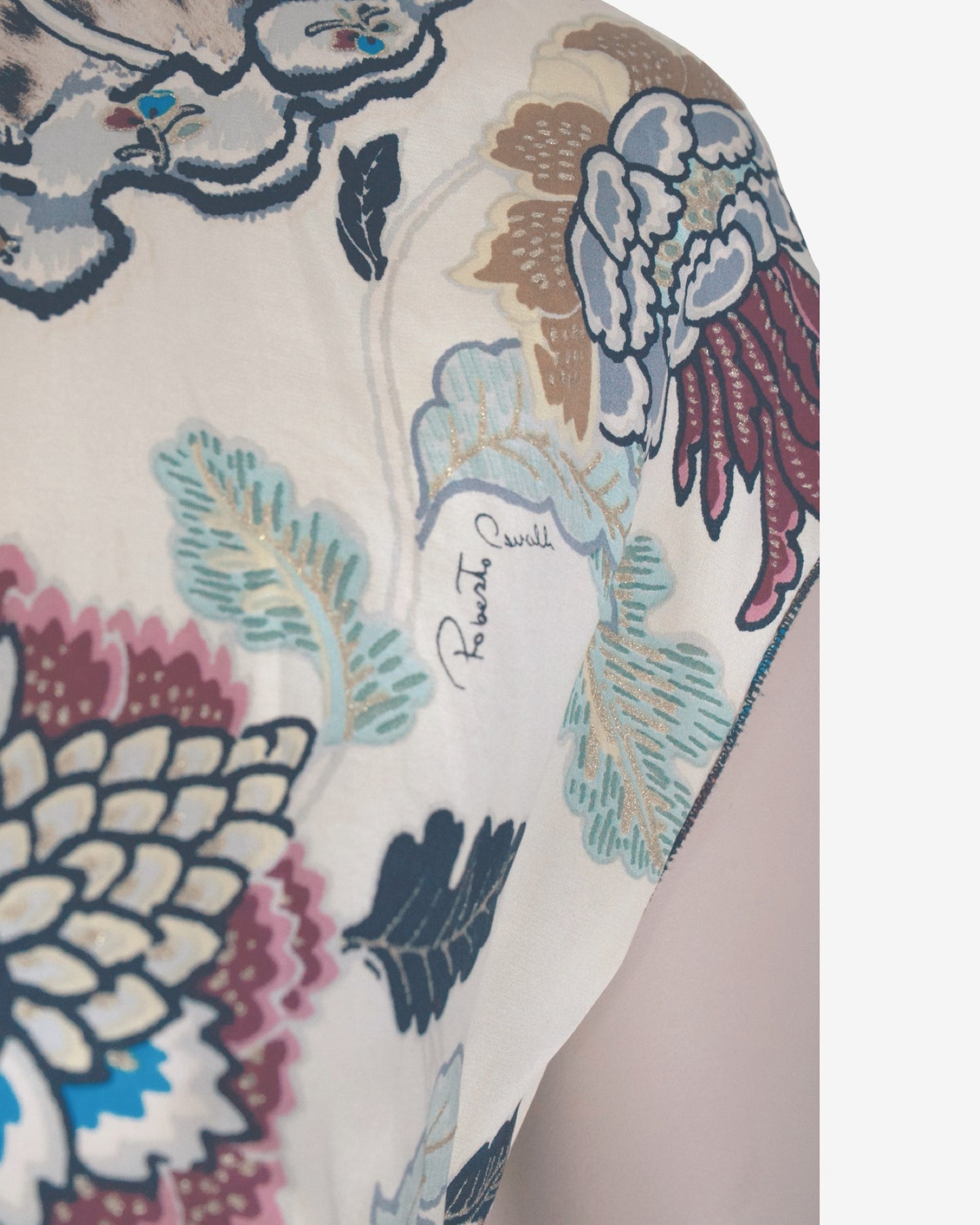 Roberto Cavalli - S/S 2003 Iconic Chinoiserie Silk Nacre Dress