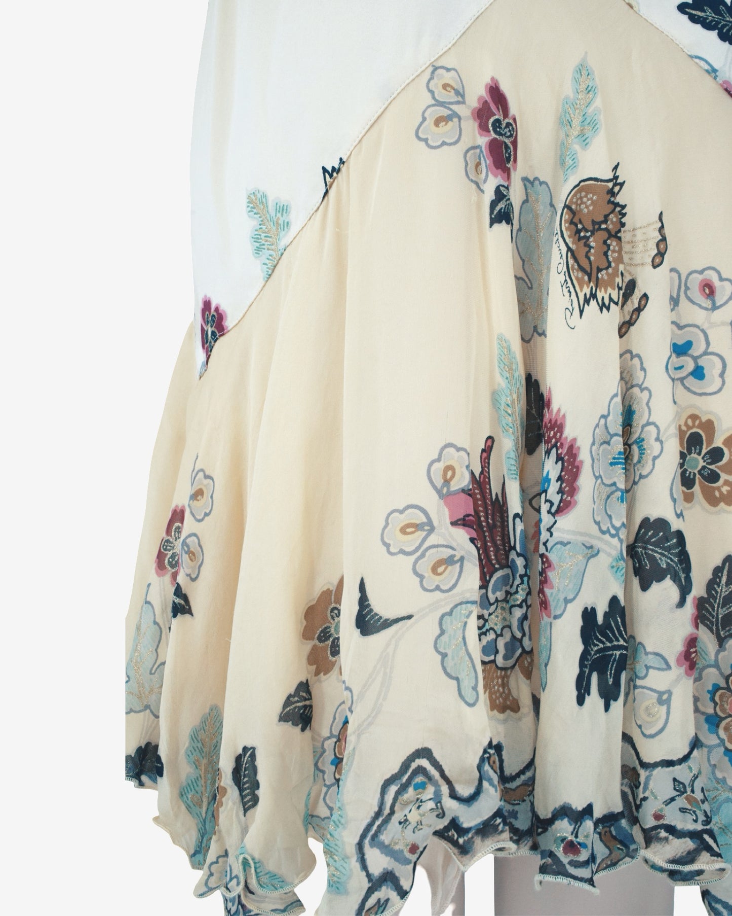 Roberto Cavalli - S/S 2003 Iconic Chinoiserie Silk Nacre Dress
