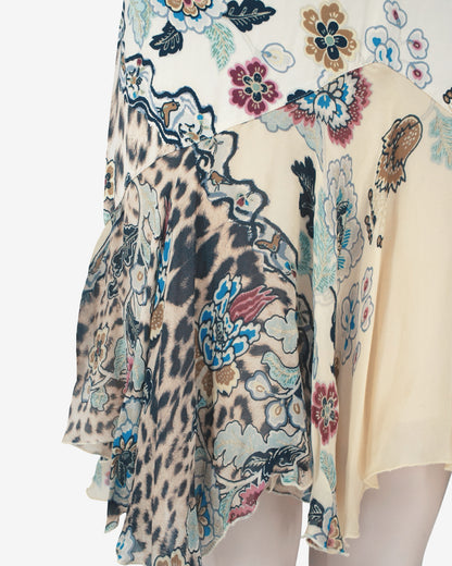 Roberto Cavalli - S/S 2003 Iconic Chinoiserie Silk Nacre Dress