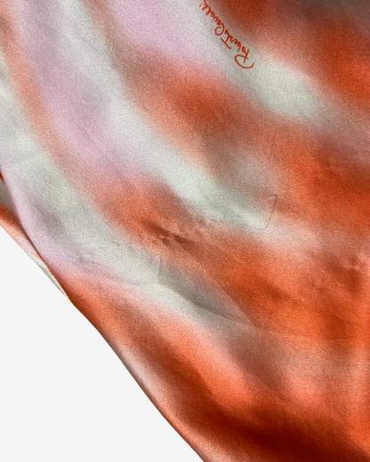 Roberto Cavalli SS2001 Orange Open Back Iconic Ombre Swirl Dress