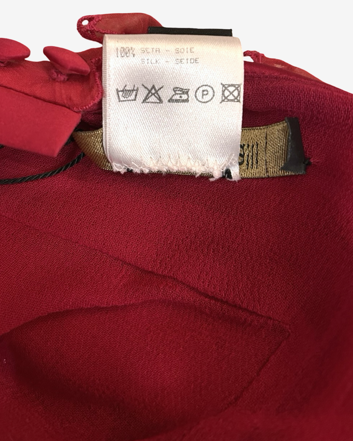 Roberto Cavalli Ruby Red Embellished Silk Slip Dress