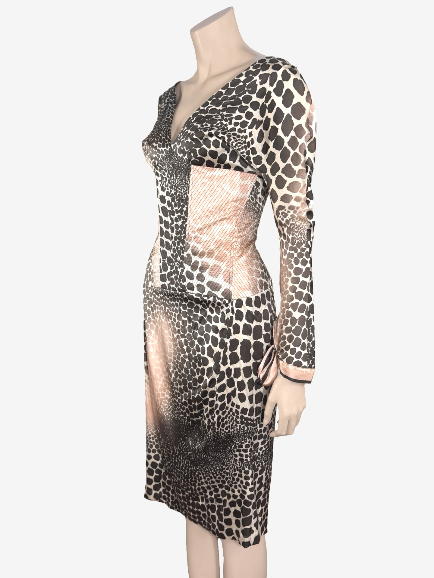 Roberto Cavalli Silk Cheetah Print Dress