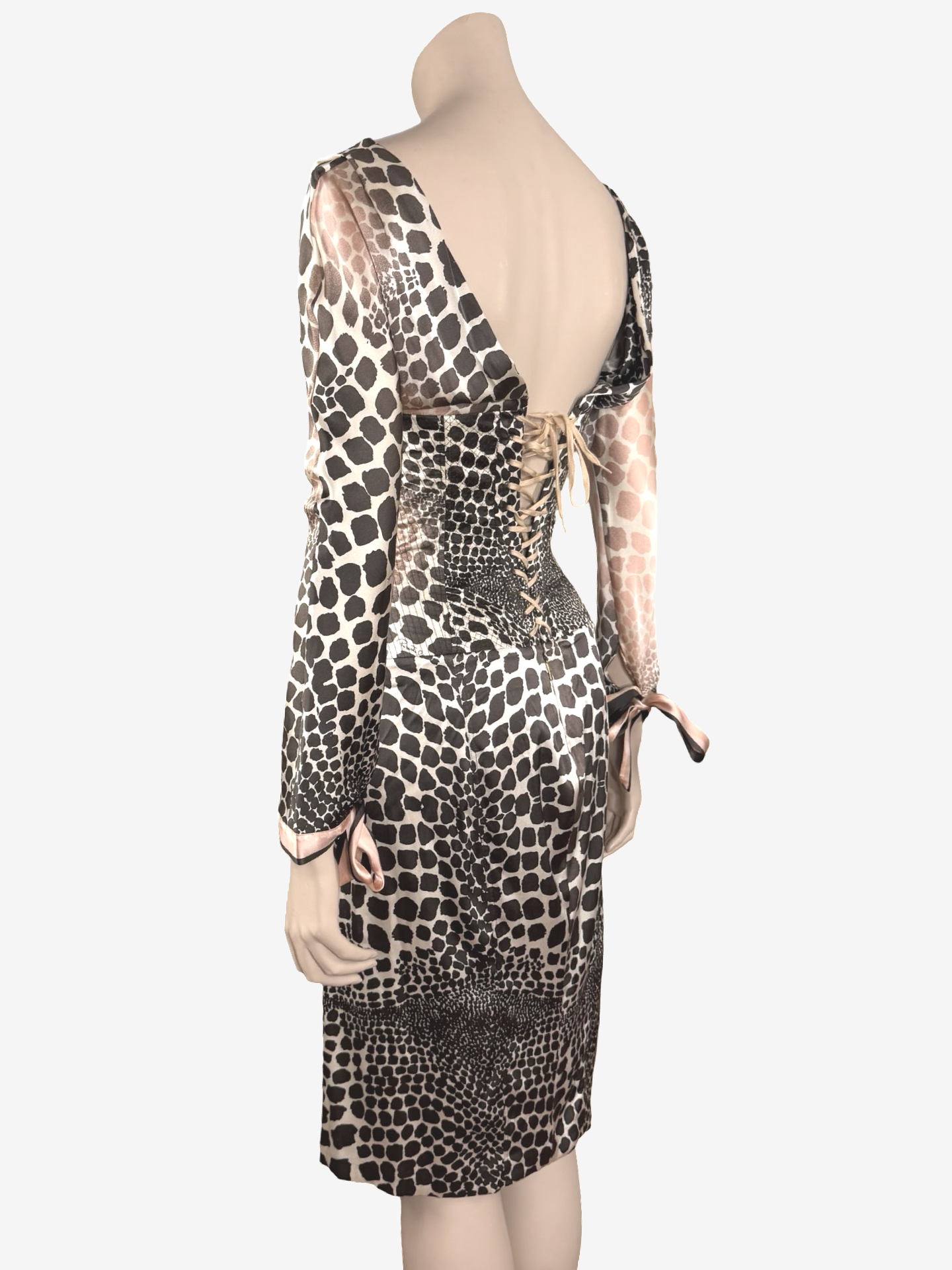 Roberto Cavalli Silk Cheetah Print Dress