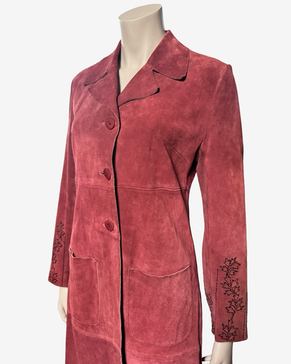 Vintage 70s Rosewood Suede leather Jacket