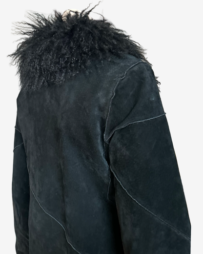 Vintage Black Extra Mongolian Fur