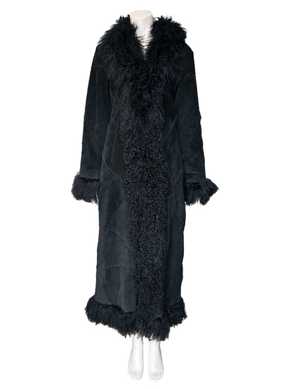 Vintage Black Extra Mongolian Fur