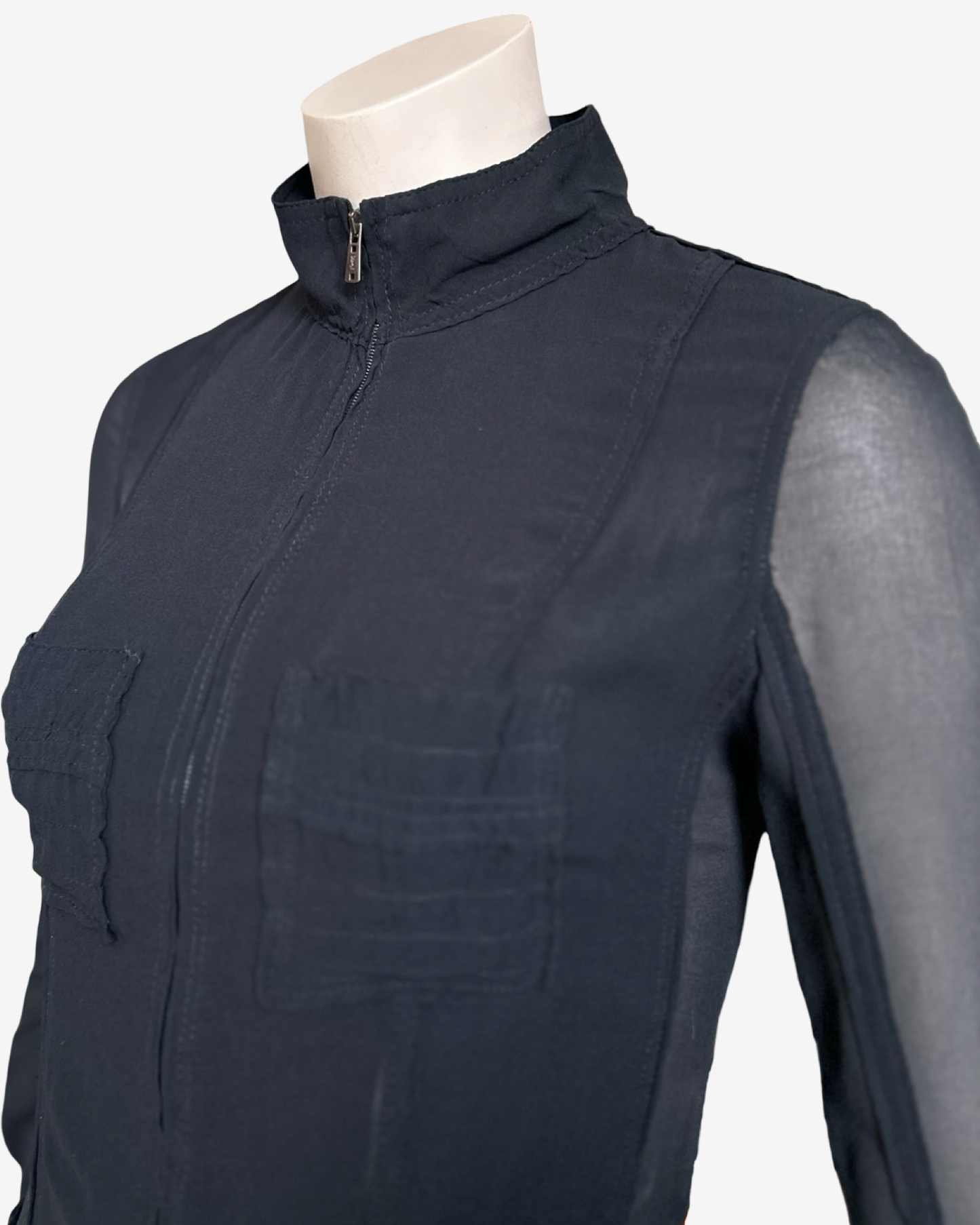 Yves Saint Laurent by Tom Ford 2004 silk zip jacket