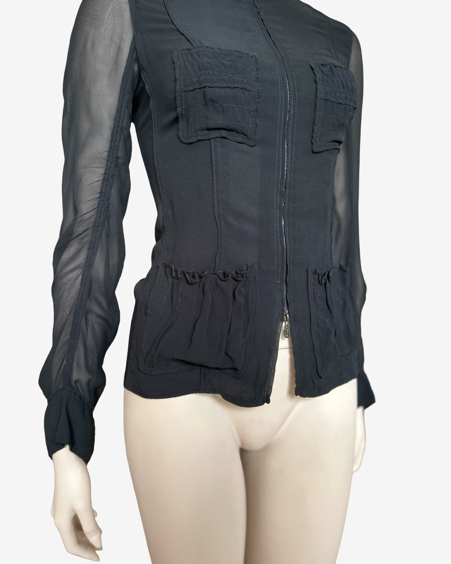 Yves Saint Laurent by Tom Ford 2004 silk zip jacket