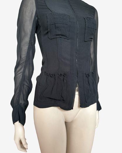 Yves Saint Laurent by Tom Ford 2004 silk zip jacket