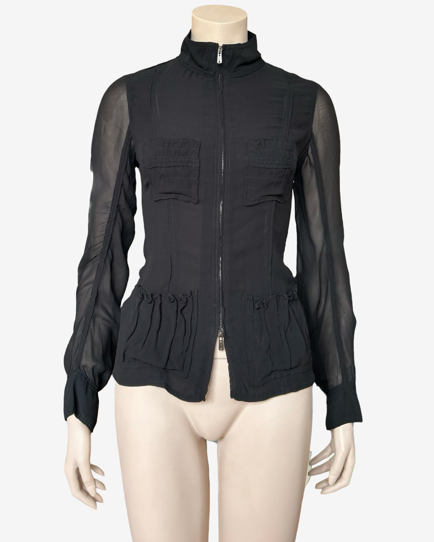 Yves Saint Laurent by Tom Ford 2004 silk zip jacket