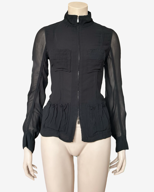 Yves Saint Laurent by Tom Ford 2004 silk zip jacket
