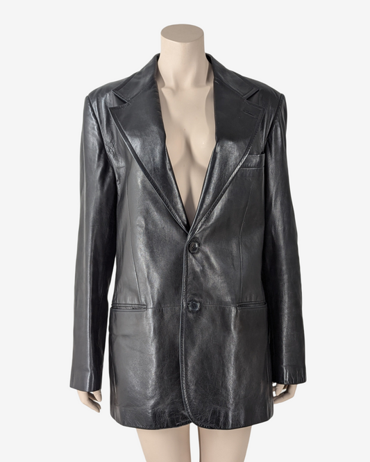 Yves Saint Laurent by Tom Ford Leather Tailored Jacket Fall Winter 2002