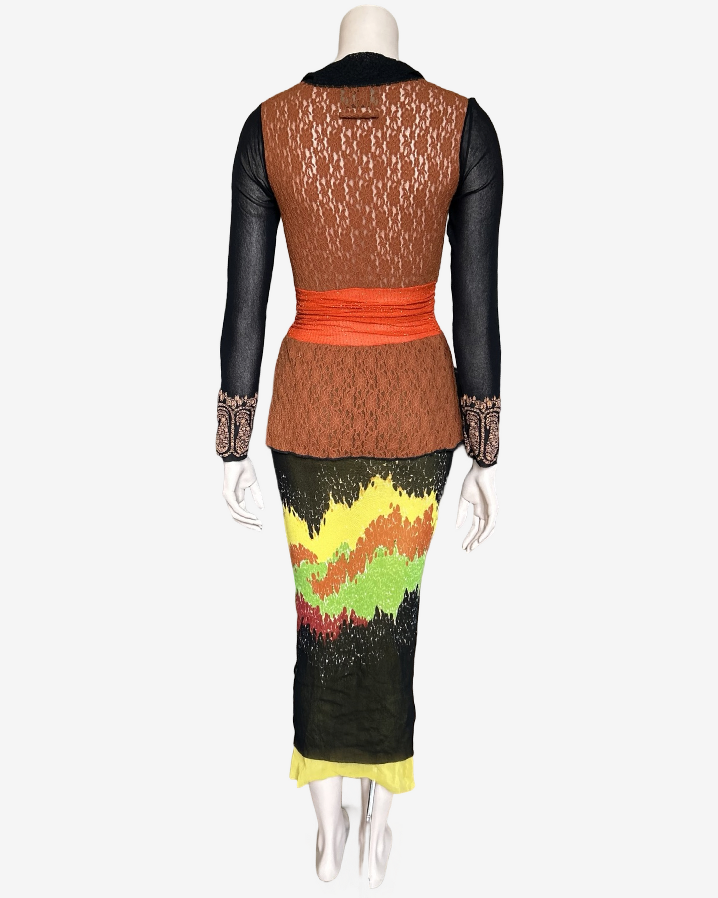 Jean Paul Gaultier S/S 1997 Mesh Patchwork Dress