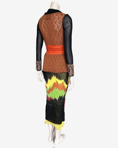 Jean Paul Gaultier S/S 1997 Mesh Patchwork Dress