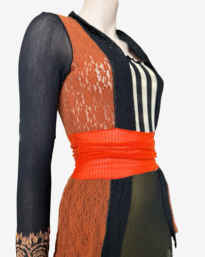 Jean Paul Gaultier S/S 1997 Mesh Patchwork Dress
