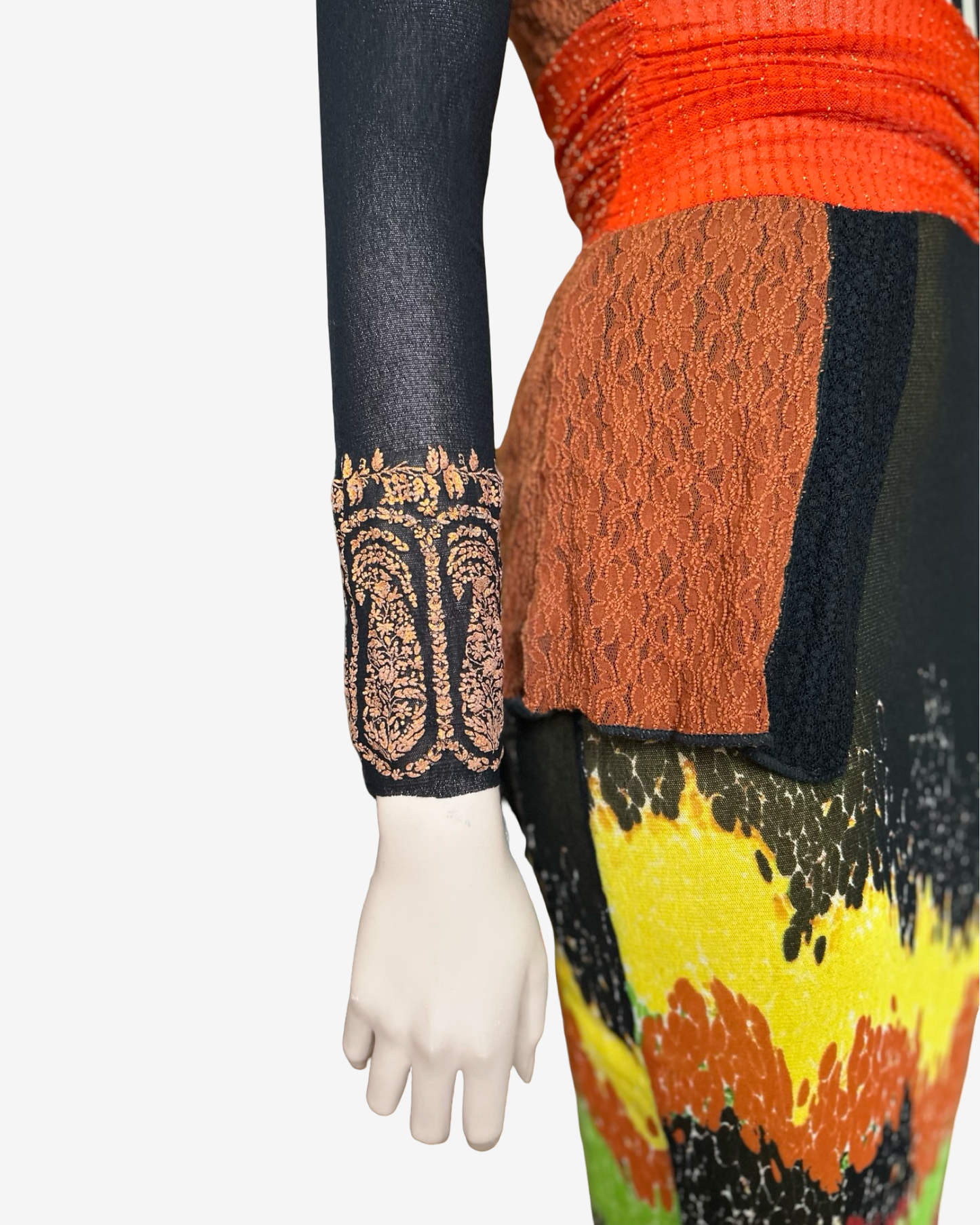 Jean Paul Gaultier S/S 1997 Mesh Patchwork Dress