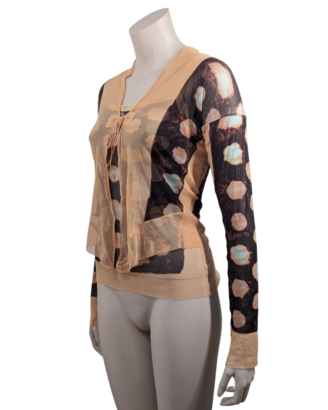 Jean Paul Gaultier Abstract Polka Dots Set Cardigan and Tank Top at SoirVintage