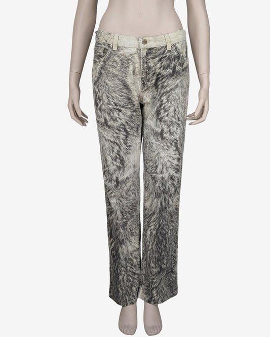 Roberto Cavalli 1999 Abstract Animal Patterns Jeans