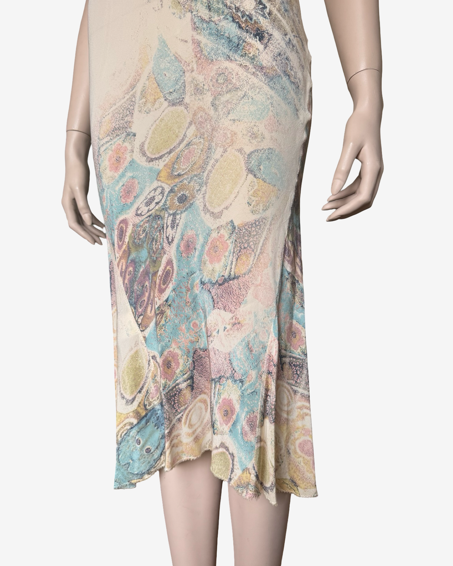 Roberto Cavalli S/S2002 Long Mermaid Silk Dress
