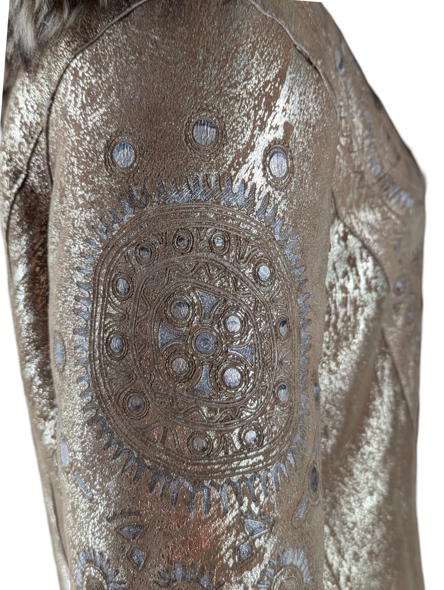 Roberto Cavalli Fall 2006 Fur Gold Embellished Jacket