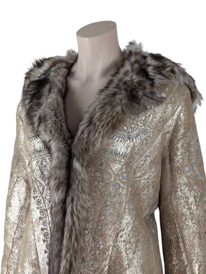 Roberto Cavalli Fall 2006 Fur Gold Embellished Jacket