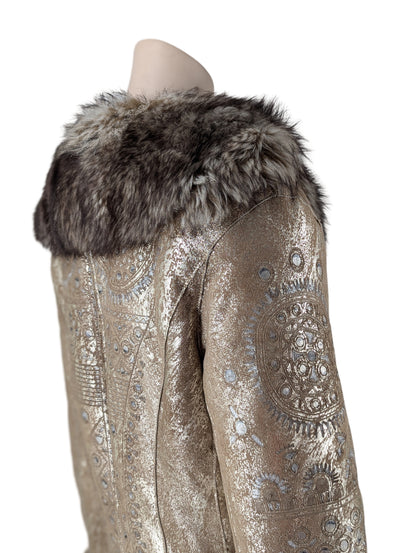 Roberto Cavalli Fall 2006 Fur Gold Embellished Jacket