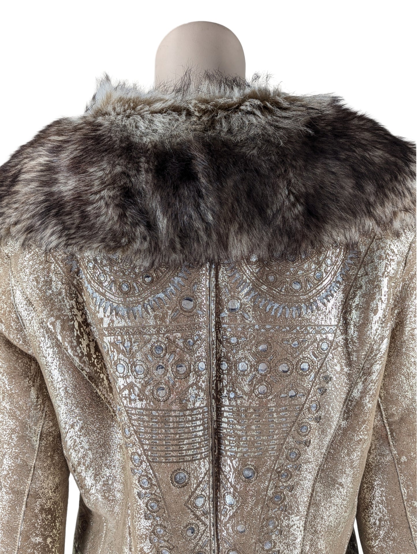 Roberto Cavalli Fall 2006 Fur Gold Embellished Jacket