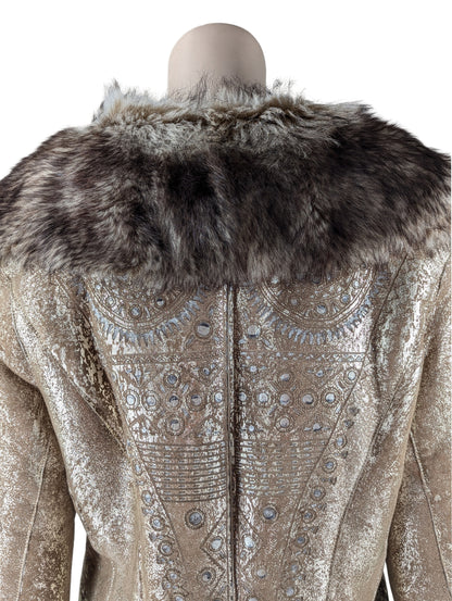 Roberto Cavalli Fall 2006 Fur Gold Embellished Jacket