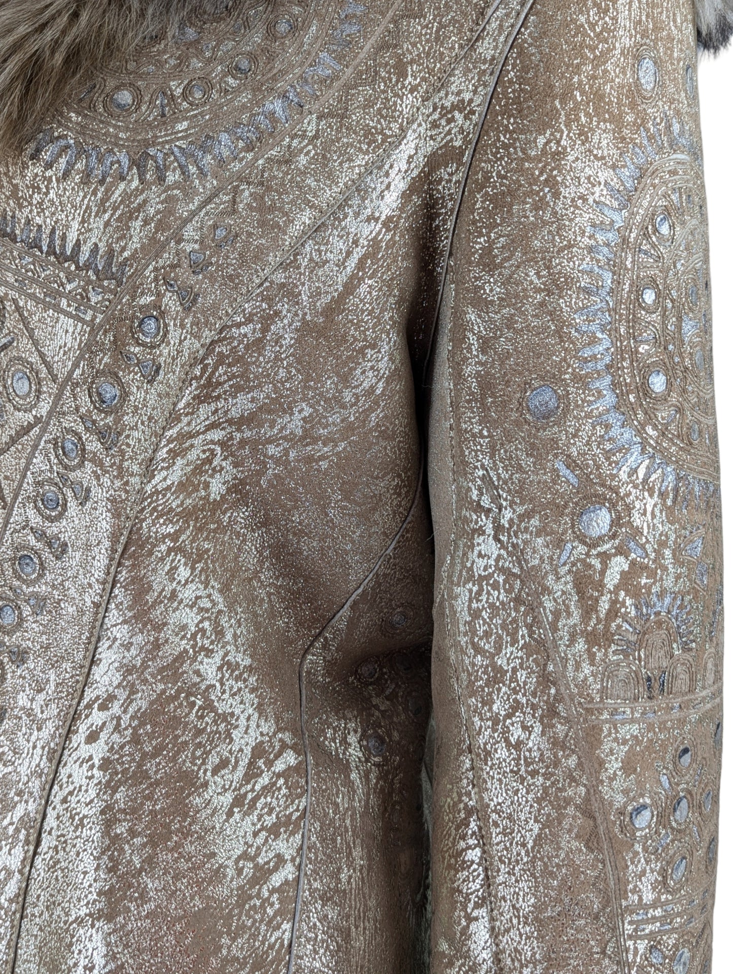Roberto Cavalli Fall 2006 Fur Gold Embellished Jacket