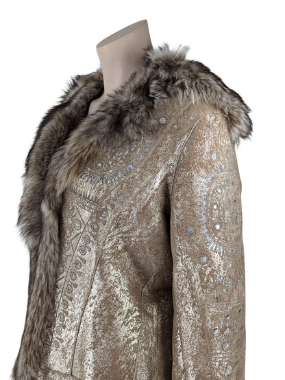 Roberto Cavalli Fall 2006 Fur Gold Embellished Jacket